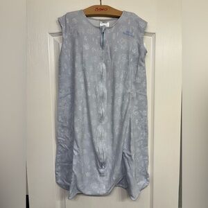 Halo SleepSack in Soft Blue with White Patterns